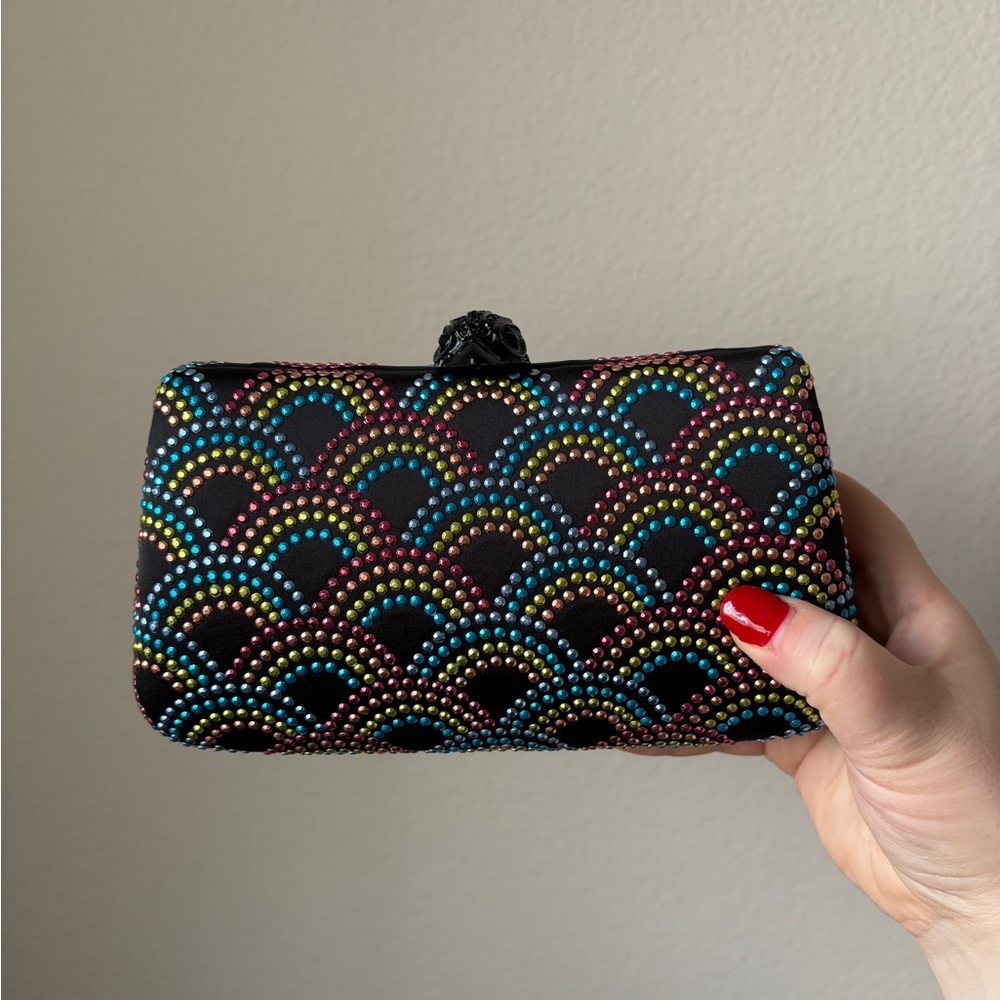 Kurt Geiger London rainbow clutch, new